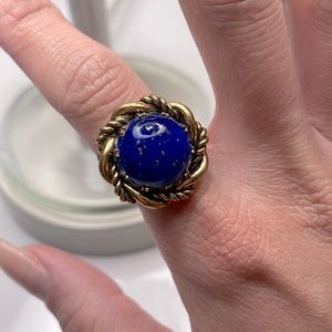 Vintage Gold Statement Ring (Size 5-6 | Adjustable)